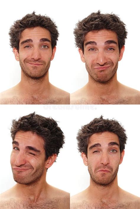 Multiple Male Facial Expressions Stock Image Image Of Isolated Sense