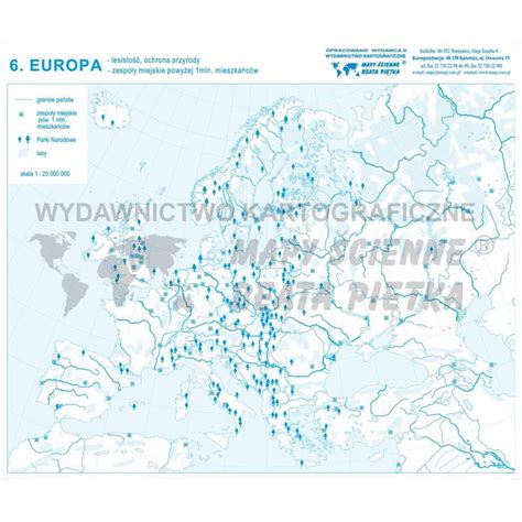 Mapa Konturowa Europy Zestaw Sklep Wydawnictwa Piętka