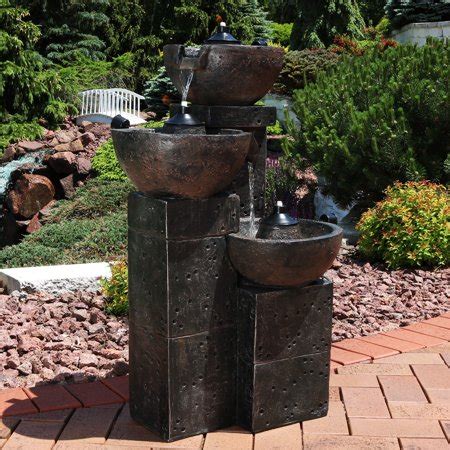 You will also need to make sure to properly winterize them when cold weather hits. Sunnydaze 3-Tier Burning Bowls Outdoor Waterfall Fountain ...