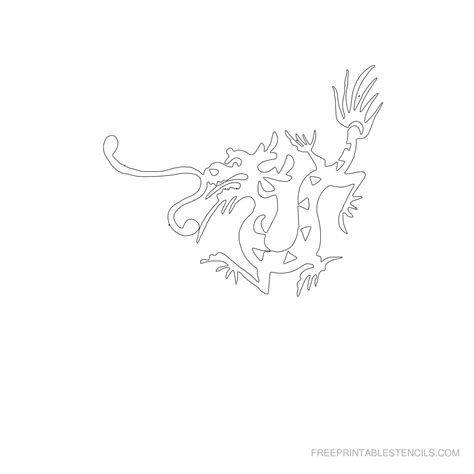 8 Free Printable Dragon Stencil
