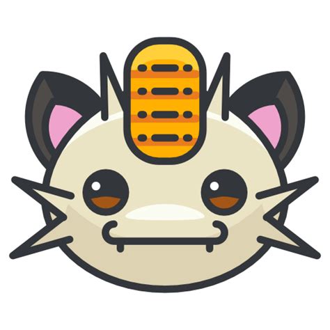 Meowth Pokemon Pergi Permainan Kartun Icons