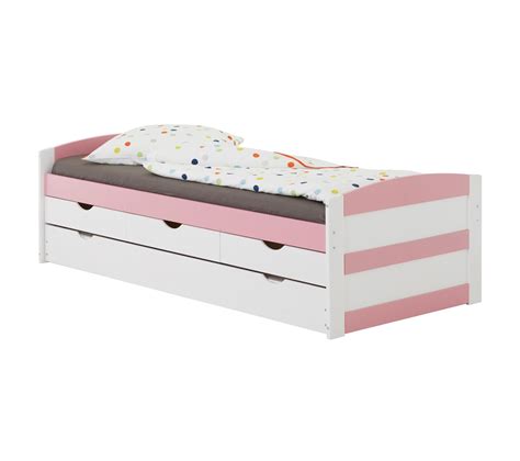 Lit Gigogne Avec Rangements Jessy, 90 X 200 Cm, En Pin ...
