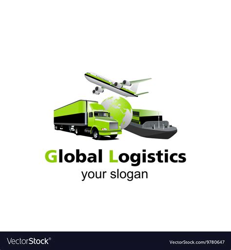 Global Logistic Logo Royalty Free Vector Image