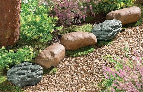 Beautiful Fake Rocks For Landscaping 7 Faux Stone Garden Edging In