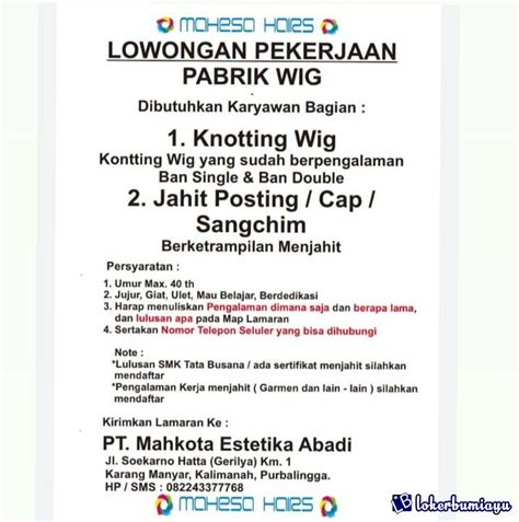 Dibutuhkan assisten rumah tangga untuk wilayah purbalingga cewe singgle / janda umur max 26 fasilitas tinggal dimes, gaji bulanan, makan dll. Lowongan Kerja Sd Terbaru 2020