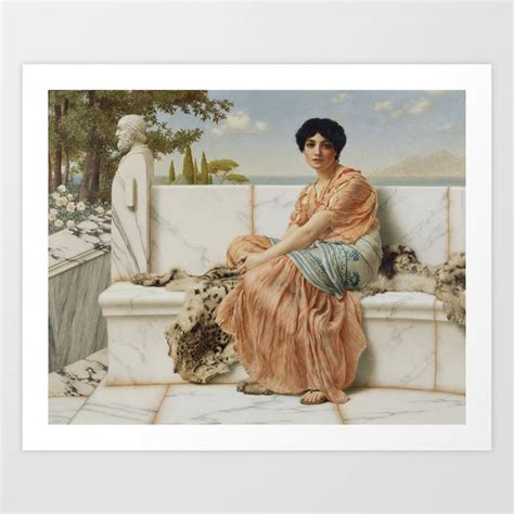 John William Godward Reverie In The Days Of Sappho Art Print By Nkd Art Gallery Society6