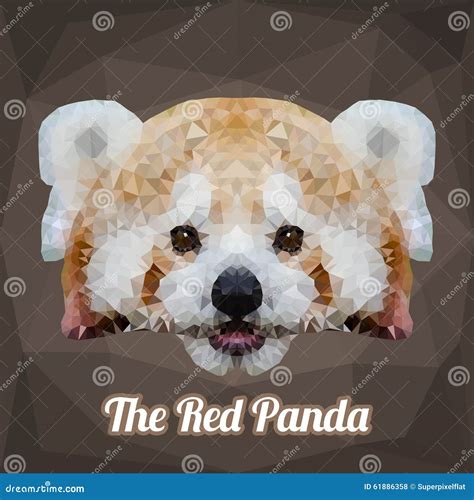 Red Panda Head Polygon Vector Stock Vector Illustration Of Lowpolyart