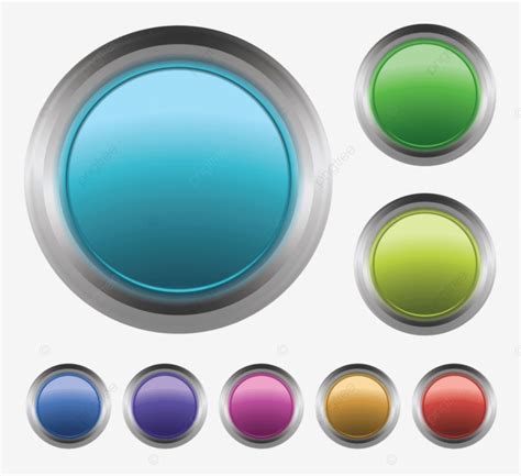 Glossy Button Vector Png Images Set Of Glossy Buttons Digital Icons