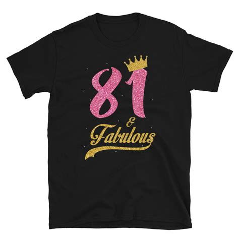 81st Birthday T For Women 81 Year Old And Fabulous Etsy