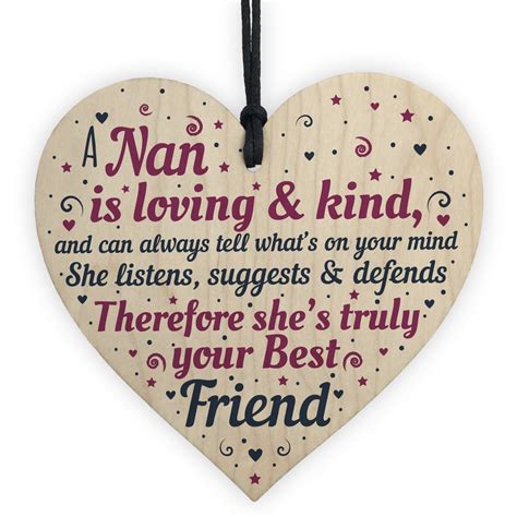 Here at iwoot uk yule find all kinds of seriously good christmas gift ideas for men, women, boys, girls. Gifts For Nan Birthday Christmas Heart Best Friend Gift Plaque
