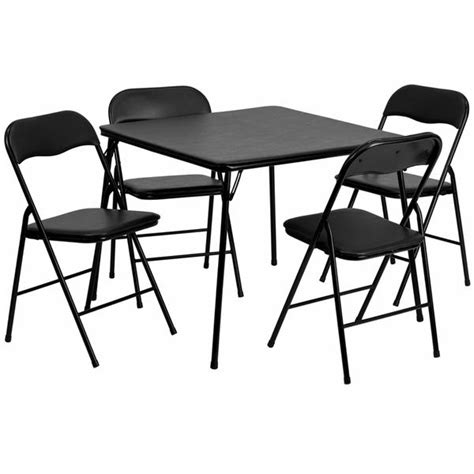 The table is sturdy and easy to erect. 20 Best Black Folding Dining Tables and Chairs | Dining ...