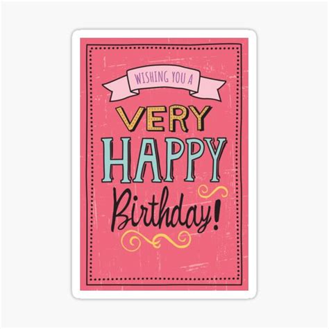 Happy Birthday Wishes Stickers Redbubble
