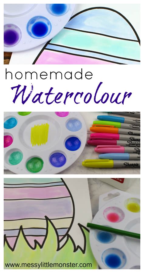 Homemade Watercolor Paint Recipe Messy Little Monster