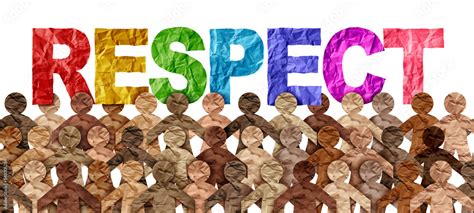 Foto Stock People Respect And Respecting Diversity In Society And