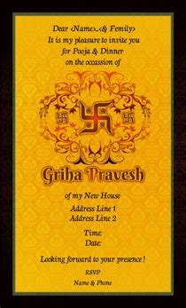 Griha pravesh ka invitation card format in hindi. Griha Pravesh Invitation Matter In Hindi Version | invacation1st.org