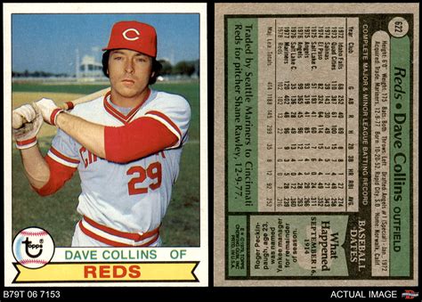 1979 Topps 622 Dave Collins Reds 7 Nm Ebay