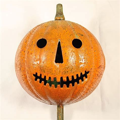 Antique Metal Jack O Lantern On A Stick Antique Poster