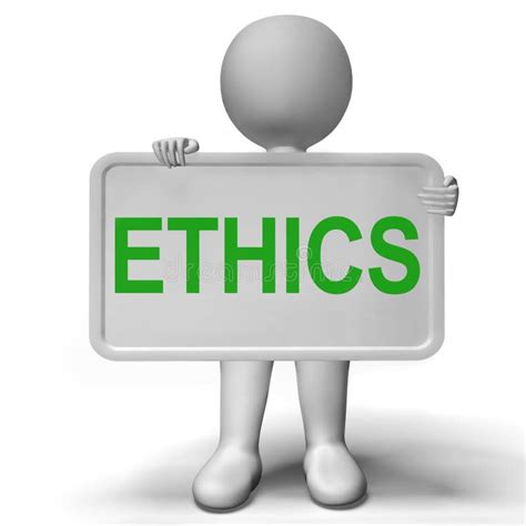 Ethics Sign Showing Values Ideology And Principles Stock Illustration