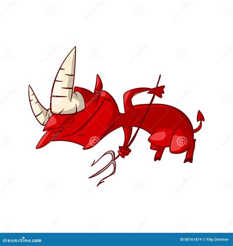 Cartoon Red Demon Stock Vector Illustration Of Lucifer 80161874