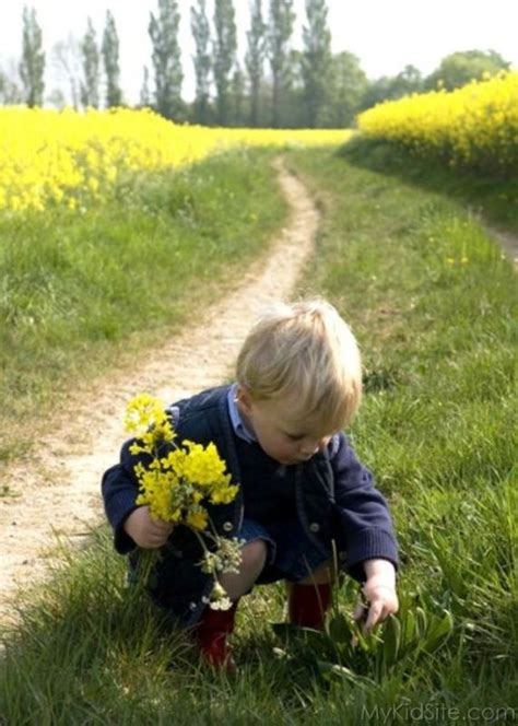 Baby With Flowers