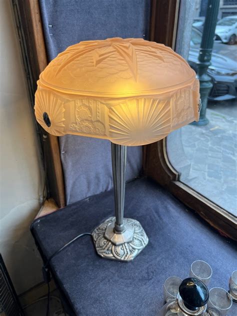 Proantic Very Large And Impressive Art Deco Lamp Signed Müller Frèr