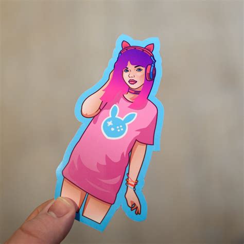 Cute Gamer Girl Vinyl Sticker Etsy