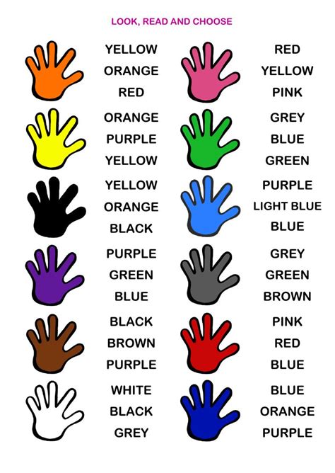 Pin On The Colours Esl English Worksheets