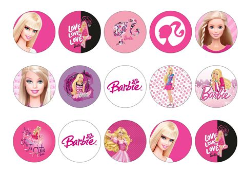 Printed Edible Cupcake Toppers And Cake Toppers With Barbie Images