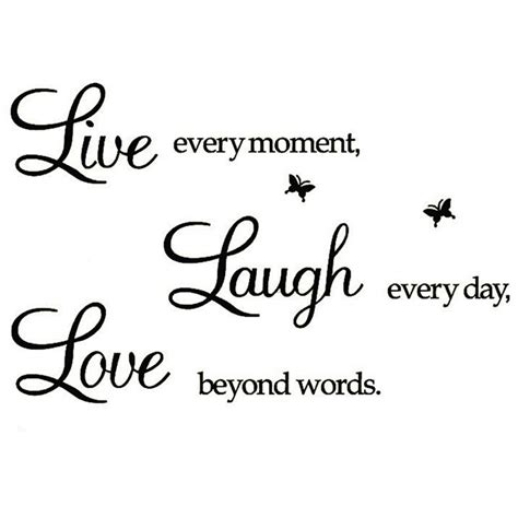 ヤマト Rertcioph Live Every Moment，laugh Every Day，love Beyond Words，wall Sticker Motivational Wall