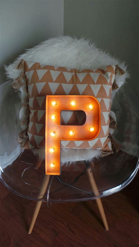 Single Letter Plug In Light Up Paper Mache Marquee Sign 8 Or 16