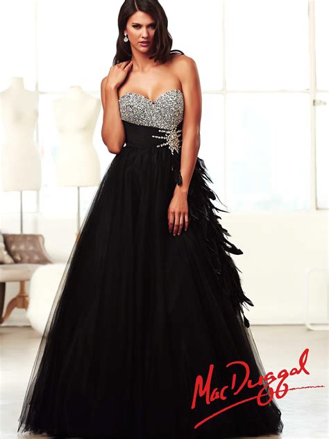 Macduggal Stunning Black Ballgown With Beaded Sweetheart Neckline And