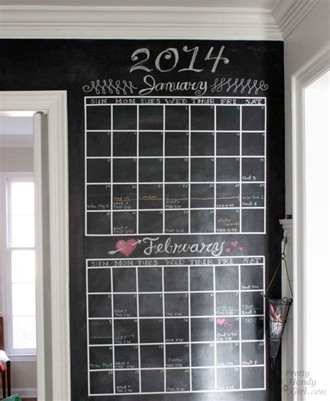 Diy Chalkboard Calendar Kit Set Of Lines To Make Your Own Calendar