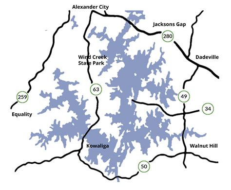 35 Map Of Lake Martin Al Maps Database Source