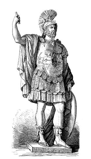 피르후스 그리스 장군 전사 알렉산더 대왕에 대한 스톡 벡터 아트 및 기타 이미지 알렉산더 대왕 조각상 드로잉 Istock