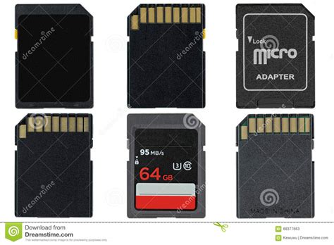 Sd cards has a variety of symbols, different types and different speeds which can get confusing, here's a little explanation on what they all mean. Different Types Of Removable Flash Memory Cards And Micro SD Ada Stock Image - Image of ...