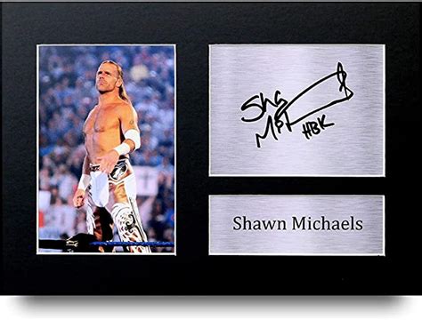 Hwc Trading Shawn Michaels Signed A4 Printed Autograph Wwf Wwe