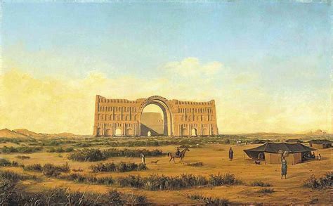 The Ctesiphon Arch Iraq Painted By Sandor Alexander Svoboda Painting By