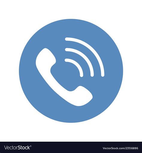 Phone Icon Handset With Waves As Phone Call Sign Vector Image