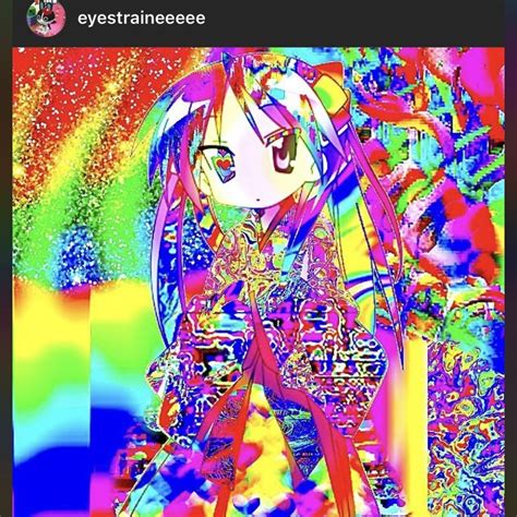 Eyestrain Lucky Star Glitcore Scenecore Animecore Rainbowcore Ravecore