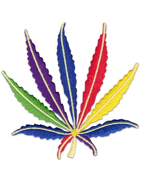 Aufnäher Regenbogen Cannabisblatt Wakapu Wear