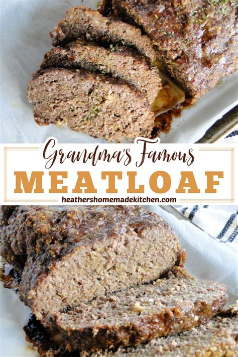 Use the leftovers (if there are any) as meal prep for a tasty meatloaf sandwich for tomorrow's lunch. Grandma's Famous Meatloaf - Heather's Homemade Kitchen