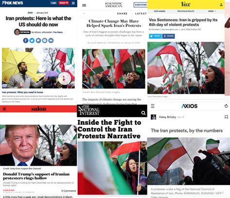 coverage of iran protests illustrated with protests not in iran—organized by fringe cultists fair