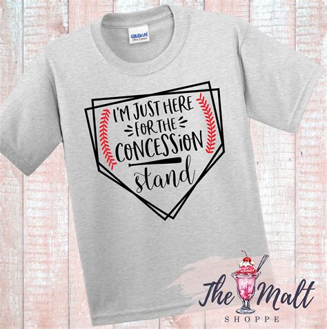 Im Just Here For The Concession Stand Baseball Softball Brother Sister Shirt T Shirt