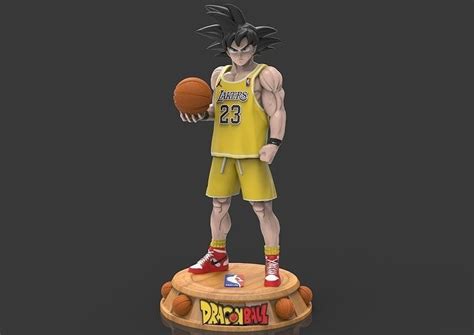 Goku Basketball Nba Los Angeles Lakers Action Figure 3d Model 3d