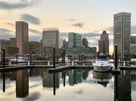 Inner Harbor At Twilight Rbaltimore