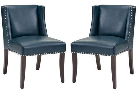 Enjoy free shipping on most stuff, even big stuff. Marlin Blue Leather Dining Chair Set of 2 from Sunpan ...