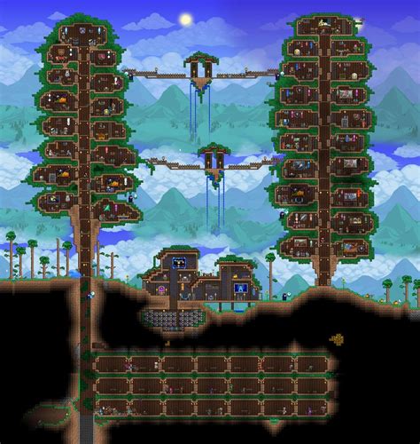 Building ideas terraria album on imgur. Terraria Jungle House + NPC Treehouses! : Terraria | Casas ...