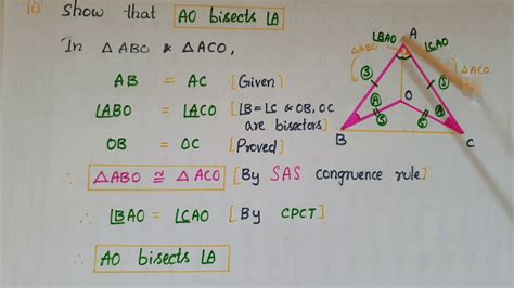 Ncert Ex 7 2q1 In An Isosceles Triangle Abc With Ab Ac The Bisectors Of ∠ B And ∠ C