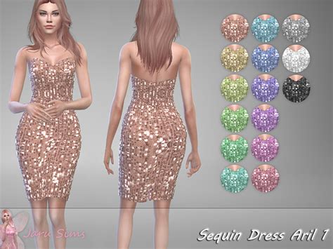 Sequin Dress Aril 1 By Jaru Sims At Tsr Sims 4 Updates