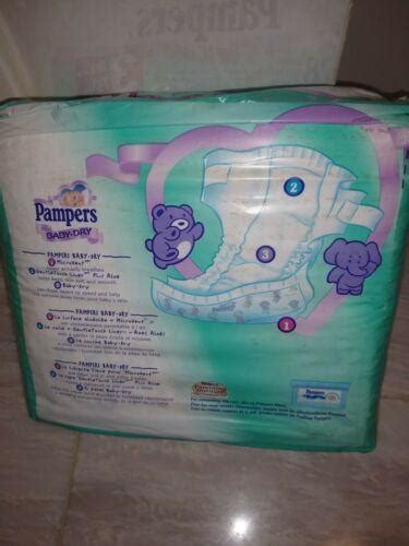 Vintage Pampers Diapers Plastic Baby Dry Size 3 From 1998 3825842921